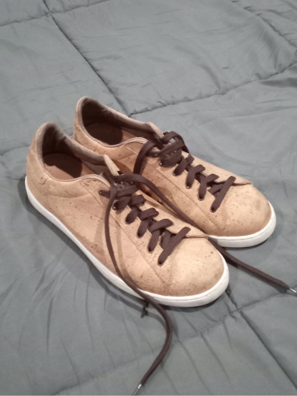 Men's Casual Cork-Texture Sneakers in Tan